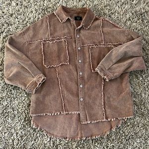 Vici oversized corduroy shacket